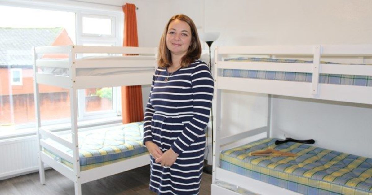 Exeter City Councillor Emma Morse at the night shelter
