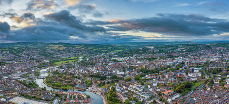 Exeter from the air