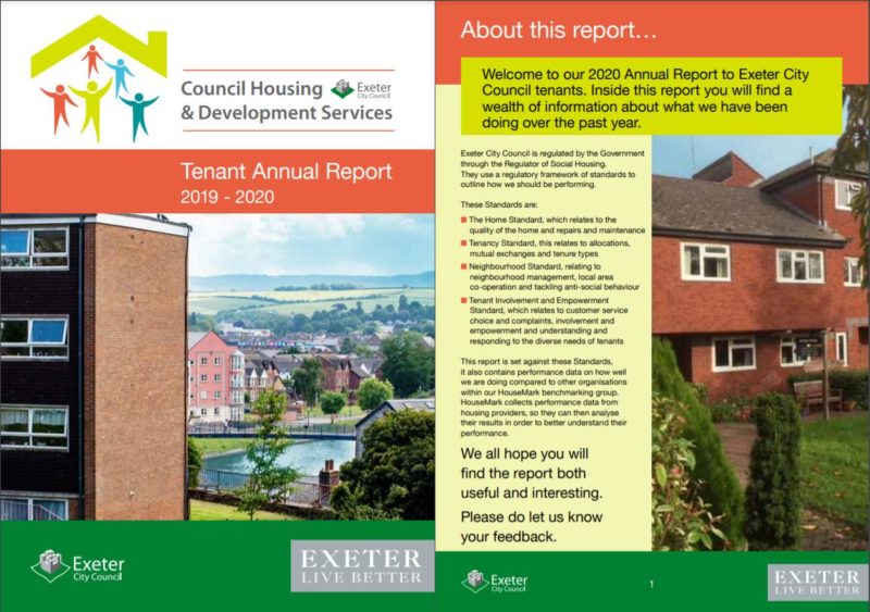 Front and intorduction of Tenant Annual Report