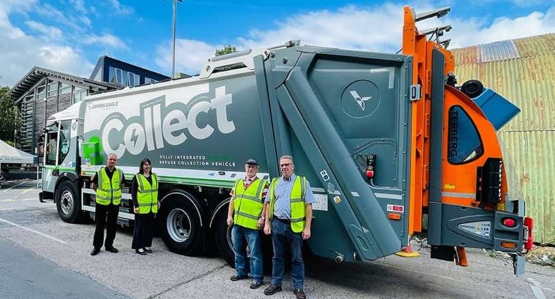 Photograph of electric waste collection truck courtesy of Exeter City Council news release.